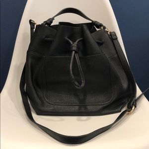 Zara Black Bucket Crossbody Bag